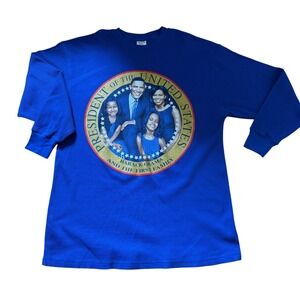 Ocean Bay Obama Graphic Long Sleeve‎ Waffle Knit Crew Neck Shirt 4XL